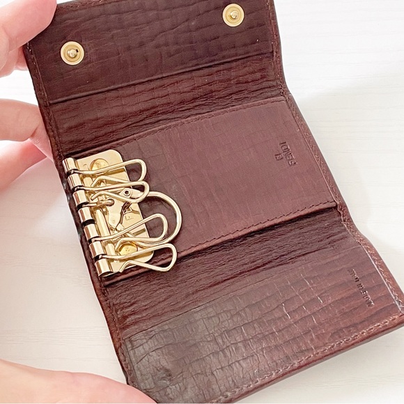 Fendi tan FF monogram canvas brown leather key wallet - Picture 5 of 9